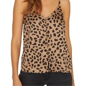 Sanctuary Button Front Leopard Cami NEW